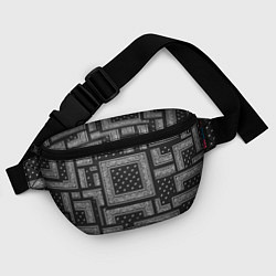 Поясная сумка 3D Бандана v black, цвет: 3D-принт — фото 2