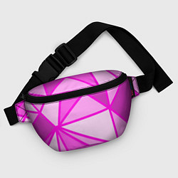 Поясная сумка Осколки розового стекла, цвет: 3D-принт — фото 2
