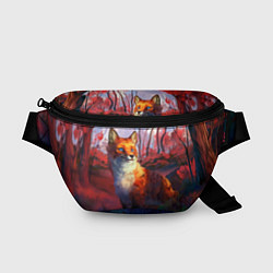 Поясная сумка Рыжая лиса, цвет: 3D-принт