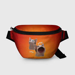 Поясная сумка Cat Pop Мем, цвет: 3D-принт