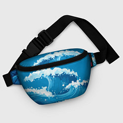 Поясная сумка Волны, цвет: 3D-принт — фото 2