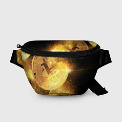 Поясная сумка БИТКОИН ЗОЛОТО BITCOIN GOLD, цвет: 3D-принт