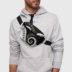 Поясная сумка МУЗЫКАЛЬНЫЙ УЗОР, цвет: 3D-принт — фото 2