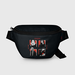 Поясная сумка BLACKPINK Red and black, цвет: 3D-принт