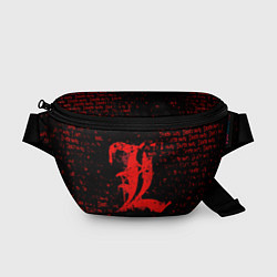 Поясная сумка Тетрадь смерти Логотип red, цвет: 3D-принт