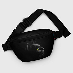 Поясная сумка Черный кот, цвет: 3D-принт — фото 2