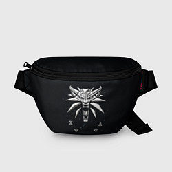 Поясная сумка THE WITCHER СЕРЫЙ ЛОГОТИП, цвет: 3D-принт