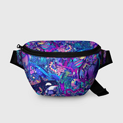 Поясная сумка Неоновые Звери, цвет: 3D-принт