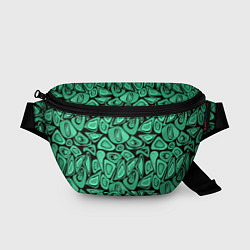 Поясная сумка Зеленый абстрактный узор, цвет: 3D-принт