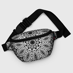 Поясная сумка Черно-белый орнамент, цвет: 3D-принт — фото 2