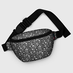Поясная сумка Кружевной черно белый узор, цвет: 3D-принт — фото 2