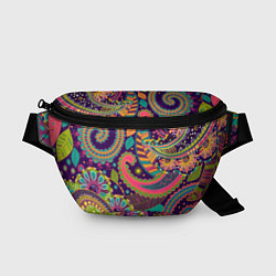 Поясная сумка Яркий красочный узор, цвет: 3D-принт