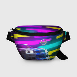 Поясная сумка NISSAN GT-R SKYLINE, цвет: 3D-принт