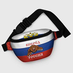 Поясная сумка Вперёд Россия! медведь, цвет: 3D-принт — фото 2
