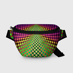 Поясная сумка Неоновая геометрия абстракция, цвет: 3D-принт
