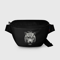 Поясная сумка Черно-Белый Тигр Head, цвет: 3D-принт