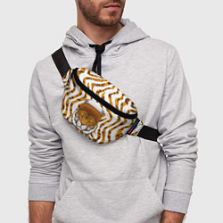 Поясная сумка Тигр в кепке, цвет: 3D-принт — фото 2