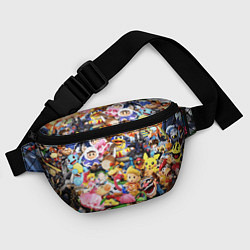 Поясная сумка SUPER SMASH BROS ГЕРОИ ИГРЫ, цвет: 3D-принт — фото 2