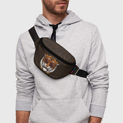 Поясная сумка Крутой тигр в очках с цепью, цвет: 3D-принт — фото 2