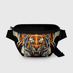 Поясная сумка Символ года тигр в гневе, цвет: 3D-принт