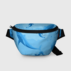 Поясная сумка МоРское Дно с Акулами, цвет: 3D-принт