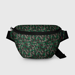 Поясная сумка Зелёный Вязаный Камуфляж, цвет: 3D-принт