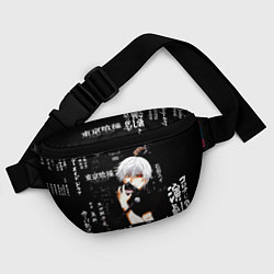 Поясная сумка Токийский Гуль на фоне Иероглифов Tokyo Ghoul, цвет: 3D-принт — фото 2