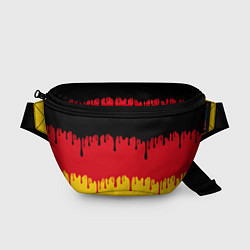 Поясная сумка Флаг Германии потёки, цвет: 3D-принт