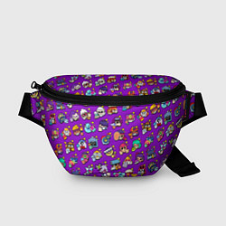 Поясная сумка Особые редкие значки Бравл Пины фиолетовый фон Bra, цвет: 3D-принт