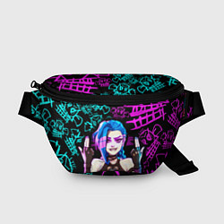 Поясная сумка JINX ДЖИНКС NEON PATTERN, цвет: 3D-принт