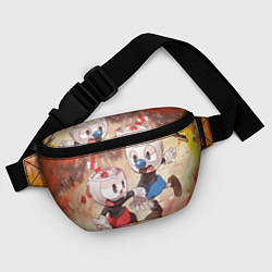 Поясная сумка Осенняя Прогулка Чашек Cuphead, цвет: 3D-принт — фото 2