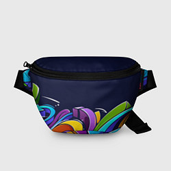 Поясная сумка Цветное граффити, цвет: 3D-принт