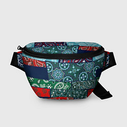 Поясная сумка Лоскуты Бандан, цвет: 3D-принт