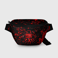 Поясная сумка Red Hot Chili Peppers, лого, цвет: 3D-принт