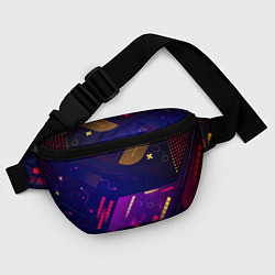 Поясная сумка Cyber neon pattern Vanguard, цвет: 3D-принт — фото 2