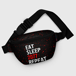 Поясная сумка Eat Sleep 2077 Repeat Краска, цвет: 3D-принт — фото 2