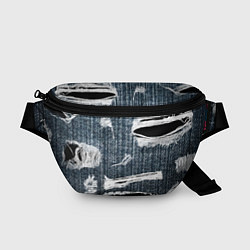 Поясная сумка Джинсовое рваньё Fashion trend, цвет: 3D-принт