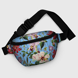Поясная сумка Цветы Сине-Цветочный Букет, цвет: 3D-принт — фото 2
