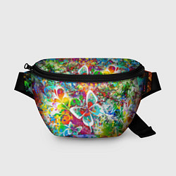Поясная сумка Яркое безумие Бабочки, кляксы, граффити, цвет: 3D-принт