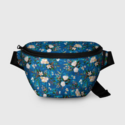Поясная сумка Цветы Синий Сад, цвет: 3D-принт