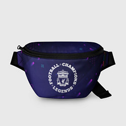 Поясная сумка Символ Liverpool и круглая надпись Football Legend, цвет: 3D-принт