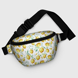 Поясная сумка Лимоны Нарисованные Акварелью, цвет: 3D-принт — фото 2