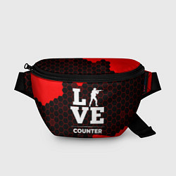 Поясная сумка Counter Strike Love Классика, цвет: 3D-принт