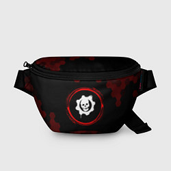 Поясная сумка Символ Gears of War и краска вокруг на темном фоне, цвет: 3D-принт