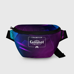 Поясная сумка Genshin Impact Gaming Champion: рамка с лого и джо, цвет: 3D-принт