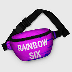 Поясная сумка Rainbow Six Glitch Text Effect, цвет: 3D-принт — фото 2