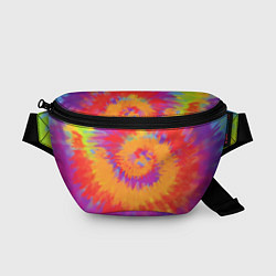 Поясная сумка Тай дай в радуге, цвет: 3D-принт