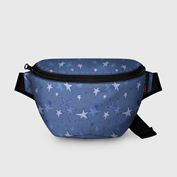 Поясная сумка Gray-Blue Star Pattern, цвет: 3D-принт