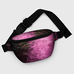 Поясная сумка Неоновые волны на воде - Розовый, цвет: 3D-принт — фото 2