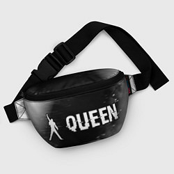 Поясная сумка Queen Glitch на темном фоне, цвет: 3D-принт — фото 2